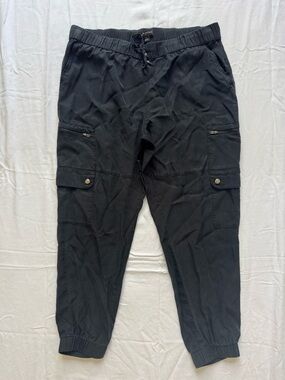 Banana Republic Black Tencel Cargo Jogger Pants - Casual Utility Style
